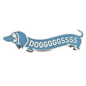 *RARE* (No longer made) Big Bud Press Pin Blue Dog “DOGGGGGSSSS” 2018 (NWOT)